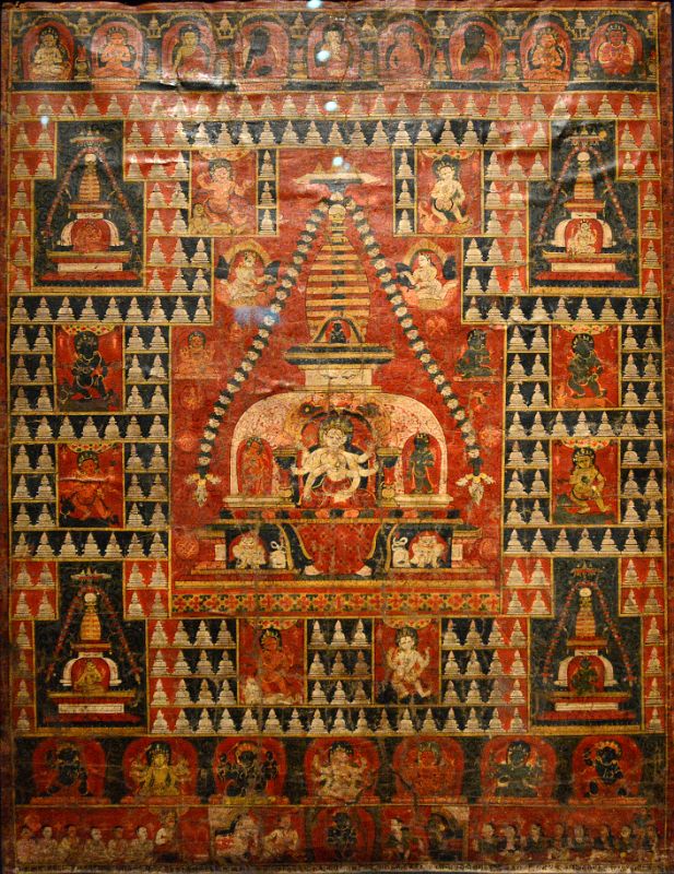 06-1 Ushnishavijaya Enthroned in the Womb of a Stupa, 1510-19, Nepal - New York Metropolitan Museum Of Art
